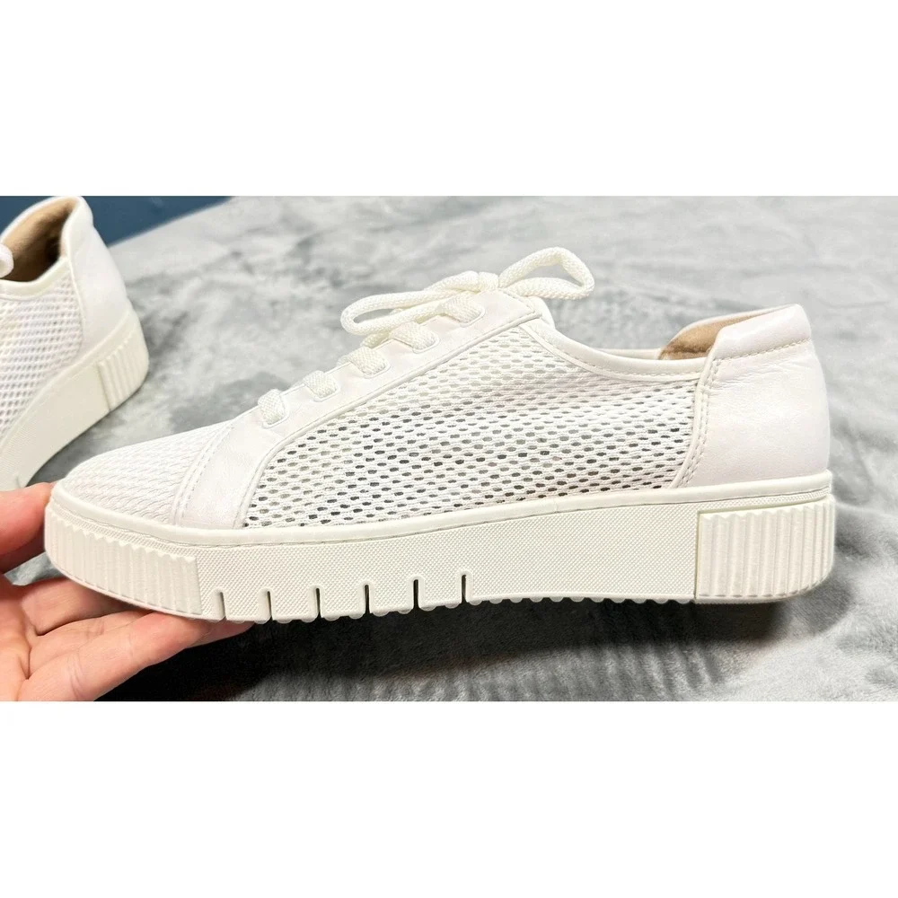 Naturalizer Soul Womens 10M Sneakers White Mesh Lace Up Platform Casual Shoes